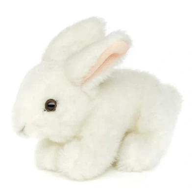 Abbildung von Uni Toys Hase, liegend (weiß) 18 cm (Länge) Plüsch Kaninchen Plüschtier, Kuscheltier