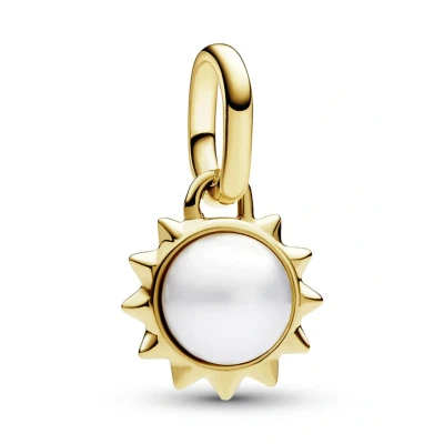 Abbildung von Pandora Pearl SUN MINI Dangle Anhänger, Damen, Größe: One Size, Gold plated