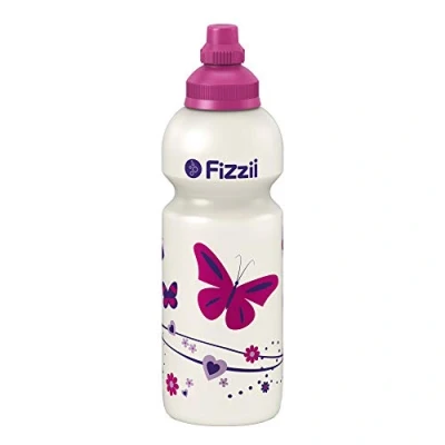 Abbildung von Fizzii Trinkflasche 600ml perlweiss, Schmetterling
