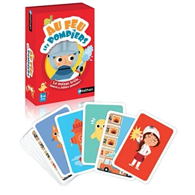Abbildung von Nathan Au FEU Les Pompiers Kartenspiel Schlachtspiel Rettet die Babys Tiere Lernspiel ab 2 Spielern für Kinder 3 Jahren