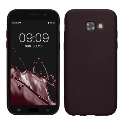 Abbildung von kwmobile Case kompatibel mit Samsung Galaxy A5 (2017) Hülle Schutzhülle aus Silikon metallisch schimmernd Handyhülle Metallic Brombeere