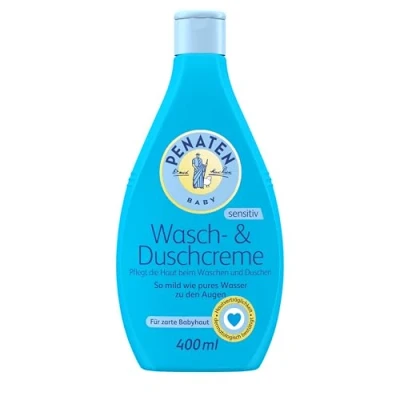 Abbildung von PENATEN Wasch &amp; Duschcreme (400 ml), mildes Baby Waschgel in recycelbarer Verpackung zur sanften Reinigung und Pflege für zarte Babyhaut