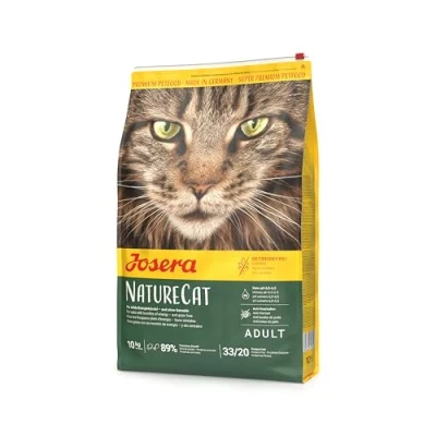 Abbildung von JOSERA NatureCat (1 x 10 kg) Adult Premium Trockenfutter für ausgewachsene Katzen Lachs &amp; Geflügel erlesene Kräuter gesunde Früchte getreidefrei Katzenfutter 1er Pack
