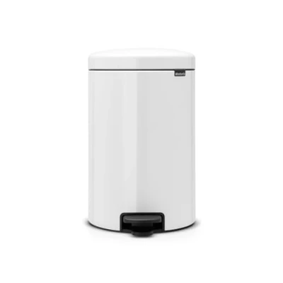 Abbildung von Brabantia Treteimer mit Inneneimer aus Kunststoff, Stahl, Braun, Weiß, 20L