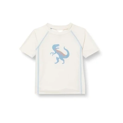 Abbildung von Playshoes UV Schutz Bade Shirt Unisex Kinder Schwimmshirt Badebekleidung, Dino Ecru, 110/116