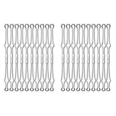 Abbildung von VELOFLEX A290501 Drahtniederhalter, Metall, 20 Stück, silber, Niederhalter für Ordner und Ringbücher