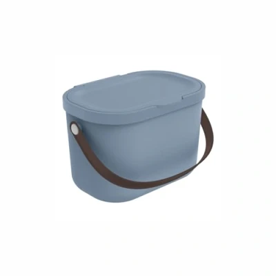 Abbildung von Rotho Babydesign Windeleimer YUMA Geruchsdichter Windelbehälter aus recyceltem Kunststoff, hygienisch &amp; umweltfreundlich mit Deckel Tragegriff, Blau