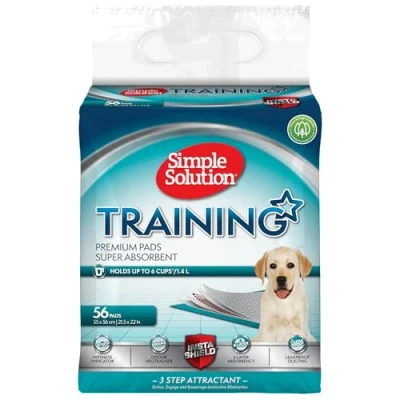 Abbildung von Simple Solution Absorbierende Premium Hunde und Welpentrainingspads Packung mit 56 Stück