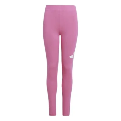 Abbildung von adidas Mädchen Essentials LINEAR Logo Leggings, pink Fusion/White, 11 12 Years