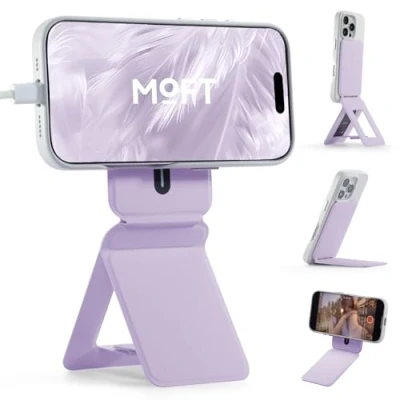 Abbildung von MOFT Stativ für iPhone 16/15/14/13/12 Serie, Snap Unsichtbarer Handy Ständer mit 3 Modi Self Vlogging, Browsen, Makrofotografie, Videoanrufe, Tragbarer Leichter Ständer, Pfingstrose
