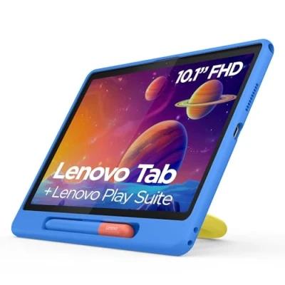 Abbildung von Lenovo Tab Tablet 10.1&quot; Full HD Display MediaTek G85 4GB RAM 64GB eMMC Android 14 Luna Grey Play Suite inkl. Kids Bumper und Stift