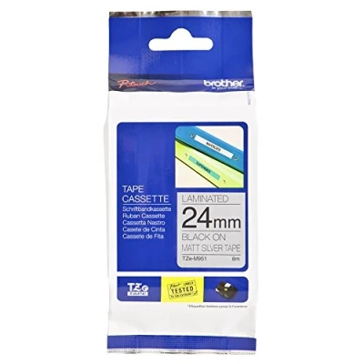 Abbildung von Brother TZE M951 Thermodirektdrucktechnologie Schwarz/Silber Matt