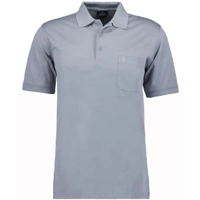 Abbildung von RAGMAN Herren Kurzarm Softknit Poloshirt X Large, Silber