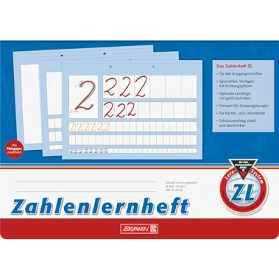 Abbildung von Brunnen 1044041 Zahlenlernheft ZL (A4, quer, Lineatur ZL, 16 Blatt)