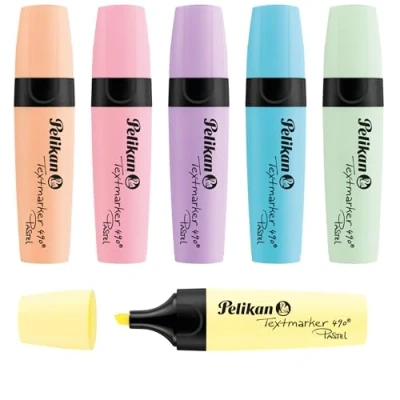 Abbildung von Pelikan 817325 Textmarker 490® Pastell, farbig sortiert, 6 Stück im Etui