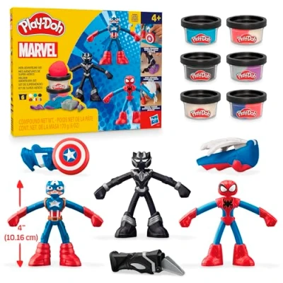 Abbildung von Play Doh Marvel Helden Abenteuer Set Action Figuren Spielset