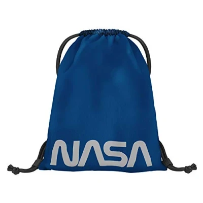 Abbildung von Baagl Turnbeutel für Junge, Wasserdichte Schuhbeutel Kinder, Schule und Kindergarten Sportbeutel, Sportrucksack, Gymsack (NASA blau)