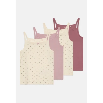 Abbildung von Name it Nkfstrap Floral 4 PACK Unterhemd/shirt für Kinder, Größe: 158/164, Buttercream