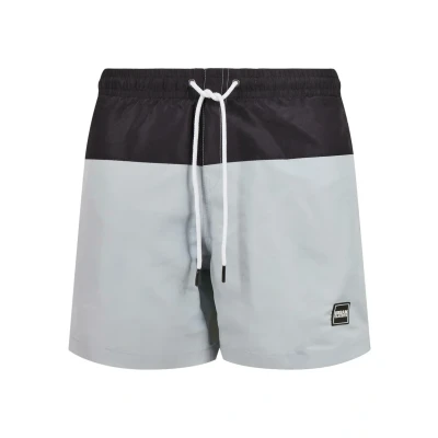 Abbildung von Urban Classics Block Badeshorts, Herren, Größe: XXL, Lightasphalt black
