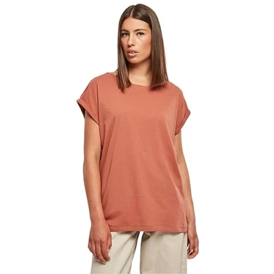 Abbildung von Urban Classics Extended Shoulder Tshirt basic, Damen, Größe: 3XL, Terracotta
