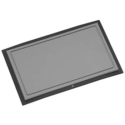 Abbildung von WMF Touch Schneidebrett Kunsstoff 32 x 20 cm, Tranchierbrett mit Saftrille, Küchenbrett klingenschonend, schwarz