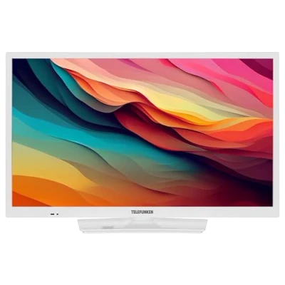 Abbildung von Telefunken 24 Zoll Fernseher XH24O550M W HD Ready mit 60 cm Bildschirmdiagonale und integriertem Triple Tuner, LED TV weiß