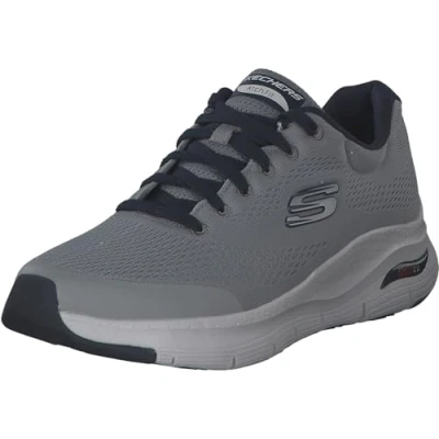 Abbildung von Skechers Herren Arch Fit Sneaker, Gray Textile Synthetic Navy Trim, 44 EU
