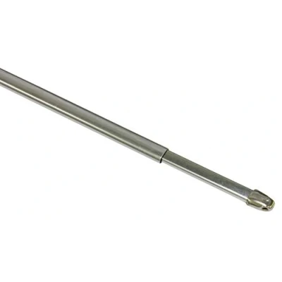 Abbildung von GARDINIA Vitragestange flachoval, Ausziehbar, Gardinenstange ohne Bohren und Schrauben, Metall/Kunststoff, Chrom, 40 65 cm, 2 Stück