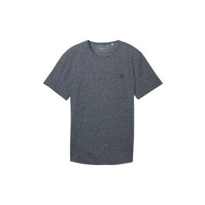 Abbildung von TOM TAILOR Denim Herren Basic T Shirt in Melange Optik,10668 Sky Captain Blue, S