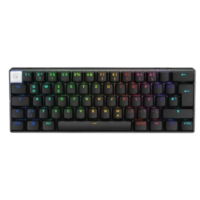 Abbildung von Logitech G PRO X 60 LIGHTSPEED kabellose Gaming Tastatur, ultra kompakte mechanische 60% TKL LIGHTSYNC RGB, Doubleshot PBT Tastenkappen, optische taktile, Windows PC, QWERTZ DE Schwarz