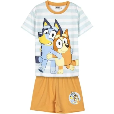Abbildung von CERDÁ LIFE&#039;S LITTLE MOMENTS Unisex Kinder Bluey Bib Short Pyjama Set, Blau, 4 Jahre EU