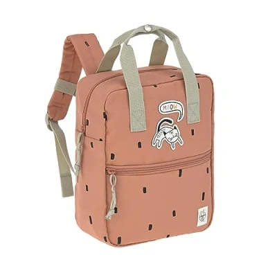 Abbildung von LÄSSIG Kinderrucksack mit Brustgurt Kindergartentasche Kindergartenrucksack 28 cm, 5,5 Liter, 3 Jahre/Mini Square Backpack Happy Prints Karamell