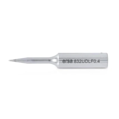 Abbildung von Dauerlötspitze gerade verlängert bleistiftspitz 0,4 mm Durchmesser mit ERSADUR LF Beschichtung (bleifrei löten) für erhöhte Standzeit 0832UDLF