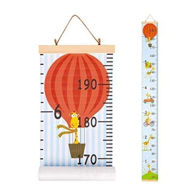 Abbildung von Beinou Wachstum Messlatte Aufrollbare Wandbehang Dekorative Messlatten für Kinder Messleiter Lineal Messtabelle Baby Kinderzimmer 7.9&#039;&#039; x 79&#039;&#039; Giraffe