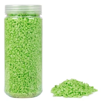 Abbildung von HEKU grobkörniges Deko Granulat in hellgrün, ca. 750g I Vielseitig Einsetzbar Ideal für Hochzeiten und Bastelprojekte Wiederverschließbare Dose