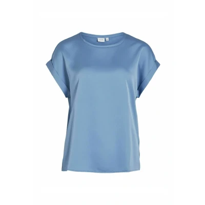 Abbildung von VILA Viellette Bluse, Damen, Größe: 40, Blau