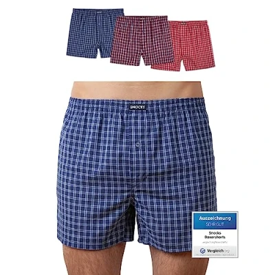 Abbildung von Snocks American Boxershorts Herren 3er Pack aus Baumwolle Gr. S 4XL Weite Passform und lockerer Fit