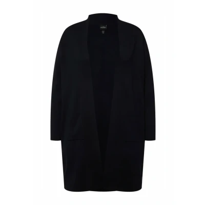 Abbildung von Ulla Popken LONG OPEN Front Strickjacke, Damen, Größe: 50/52, Dark blue