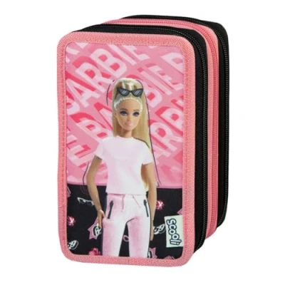 Abbildung von Scooli Tripledecker Schüleretui Barbie Großes mit hochwertigen Stiften praktisch und funktional für die Schule unterwegs hochwertige Qualität ab 6 Jahren