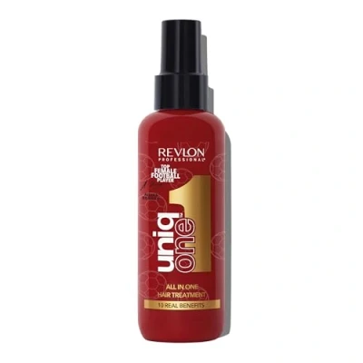 Abbildung von REVLON PROFESSIONAL UniqOne Hair Treatment Aitana Bonmatí Limited Edition, 150 ml, Leave in Haarkur für bessere Kämmbarkeit &amp; Glanz, Haarpflege ohne Ausspülen, Anti Frizz Spray mit Hitzeschutz, vegan