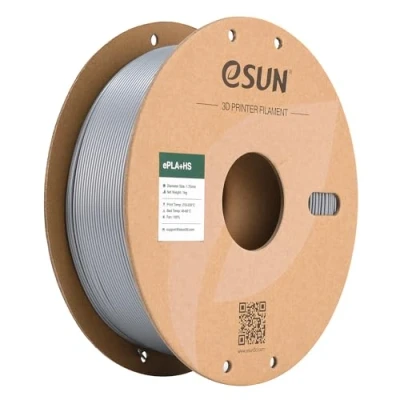 Abbildung von eSUN PLA+ Filament 1.75mm, PLA+HS Hochgeschwindigkeitsdruck 3D Drucker Maßgenauigkeit +/ 0.03mm, 1KG Spule (2.2 LBS) Speedy PLA Plus für High Speed Drucker,Silber