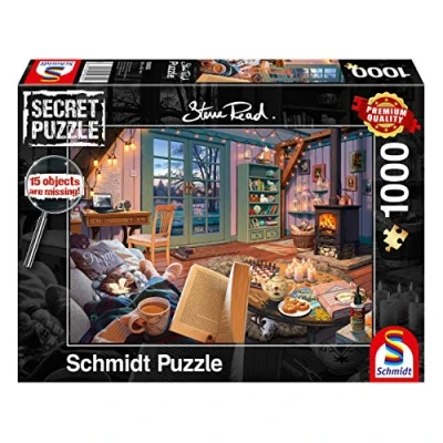 Abbildung von Schmidt Spiele 59655 Im Ferienhaus, 1000 Teile Secret Puzzle