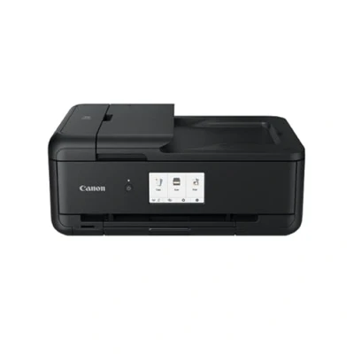 Abbildung von Canon PIXMA TS9550a Drucker Farbtintenstrahl Multifunktionsgerät DIN A4 A3 (Drucker A3, Scanner, Kopierer, 5 Separate Tinten, WLAN, LAN, Print App, 2 Papierzuführungen, Duplexdruck) schwarz