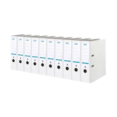 Abbildung von Elba Ordner A4, Smart Pro, 8 cm breit, Kunststoff außen, weiß, 10 Stück