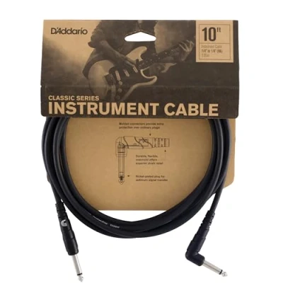 Abbildung von D&#039;Addario Gitarrenkabel Classic Series Instrumentenkabel 1/4 Zoll Stecker auf 3.048 Zähler 1 Packung