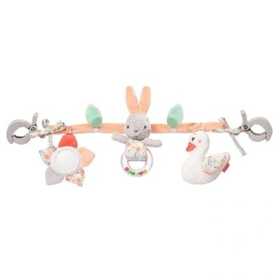 Abbildung von Fehn Kinderwagenkette Spielzeug Schwanensee Baby Mobile Kette mit niedlichen Figuren zum Aufhängen an Kinderwagen, Babyschale oder Kinderbett Zubehör für Babys und Kinder ab 0+ Monaten