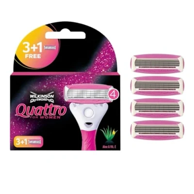 Abbildung von Wilkinson Sword Quattro for Women Rasierklingen für Damen Rasierer, 4 Stück