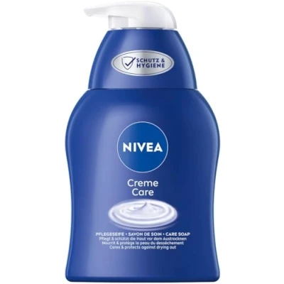 Abbildung von NIVEA Creme Care Pflegeseife (250 ml), milde Handseife mit original Duft für sanfte Reinigung, Flüssigseife pflegt und verwöhnt die Haut extra cremig zartem Schaum