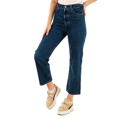 Abbildung von Levi&#039;s Damen Ribcage Straight Ankle Jeans,Dark Mineral,27W / 27L