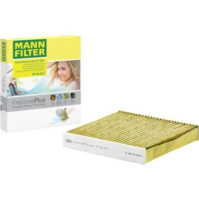 Abbildung von MANN FILTER FP 22 011 Innenraumfilter/Kabinenluftfilter FreciousPlus Biofunktionaler Pollenfilter für Pkw + Transporter